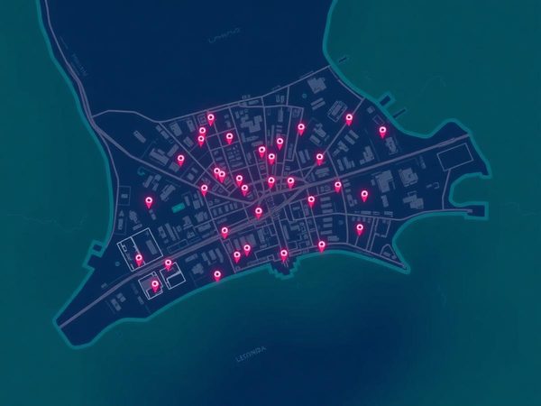 Interactive Vice City map with district pins